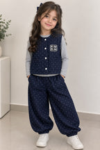 Vest cut mum mum navy & Under shirt mum mum gray& sweet pant Mum Mum navy
