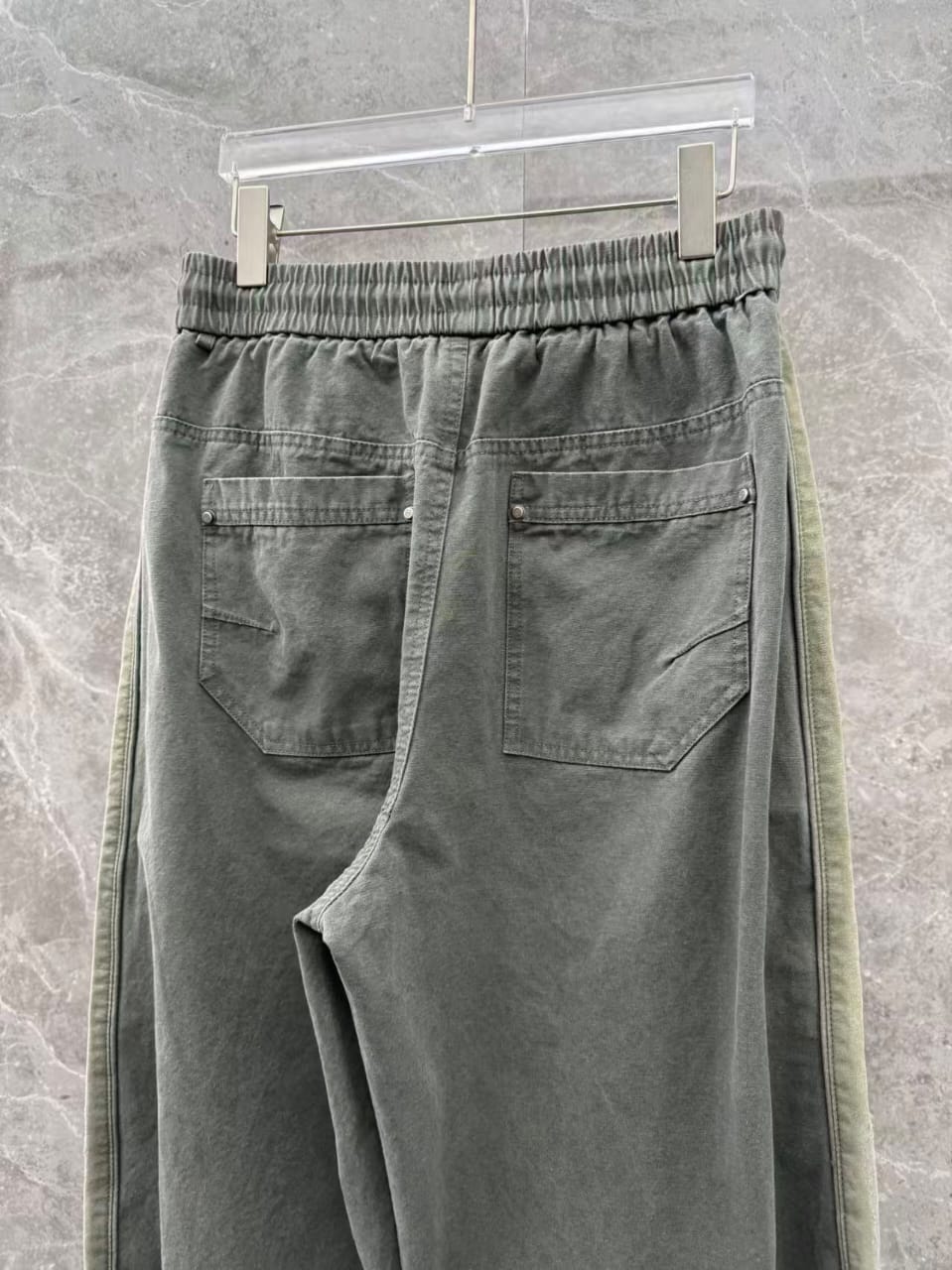 Balenciaga - Distressed Raw Hem Wide-Leg Joggers - Dark Grey Wash