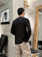 Classic Black Men's Long-Sleeve T-Shirt