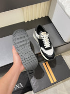 Zegna - Mixed-Media Suede and Mesh Retro Runner Sneakers
