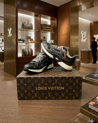 Louis Vuitton - Monogram Accent Chunky Runner Sneakers - Black/White