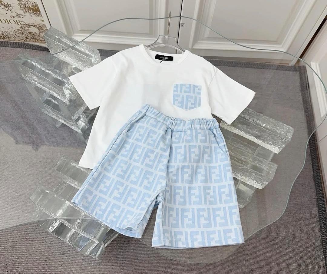 T.shirt Fendi white & short Fendi full cover