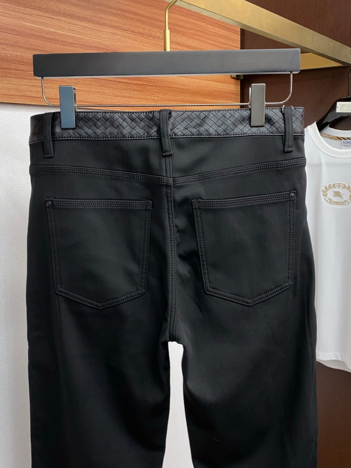 Bottega Veneta - Intrecciato Detail Cuffed Trousers - Black