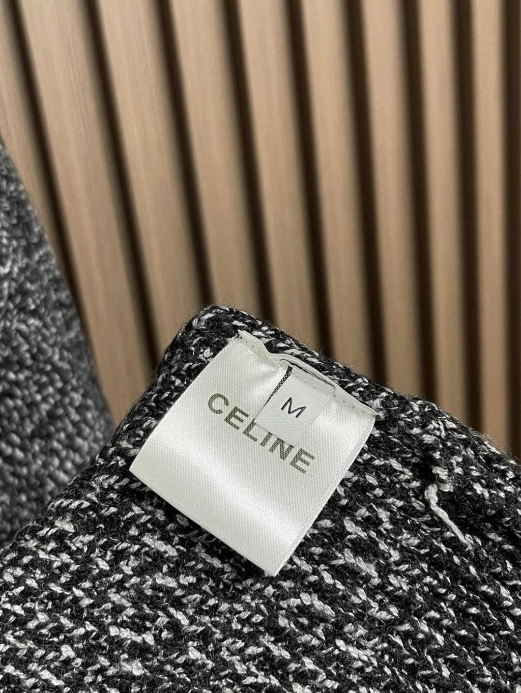 Celine - Grey Half-Zip Knit Sweater
