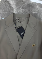 Fendi Men's Khaki Casual Blazer Suit Set