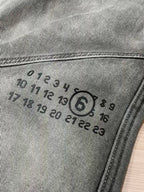 Maison Margiela - Grey Washed Denim Diagonal Seam Jeans