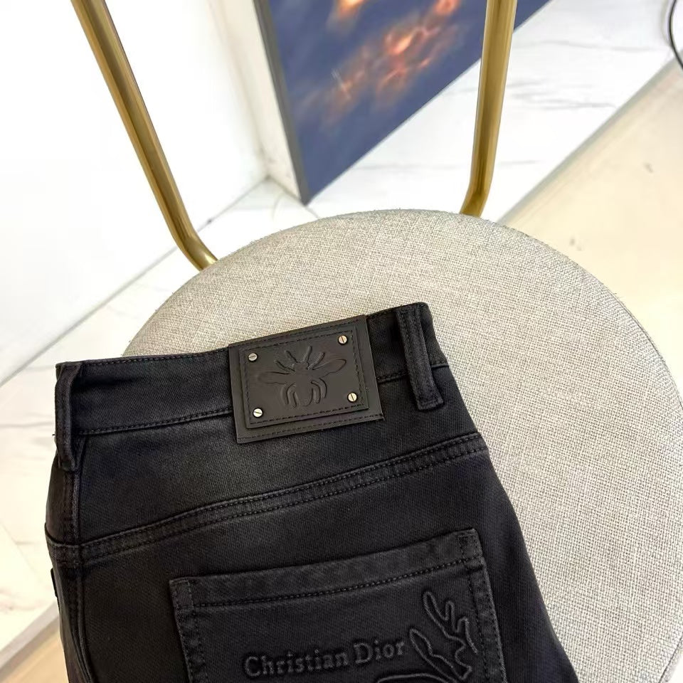 Dior - Slim-Fit Washed Black Denim Jeans