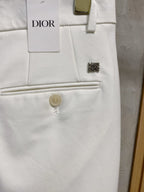 Dior Men's Elegant Regular-Fit White Trousers