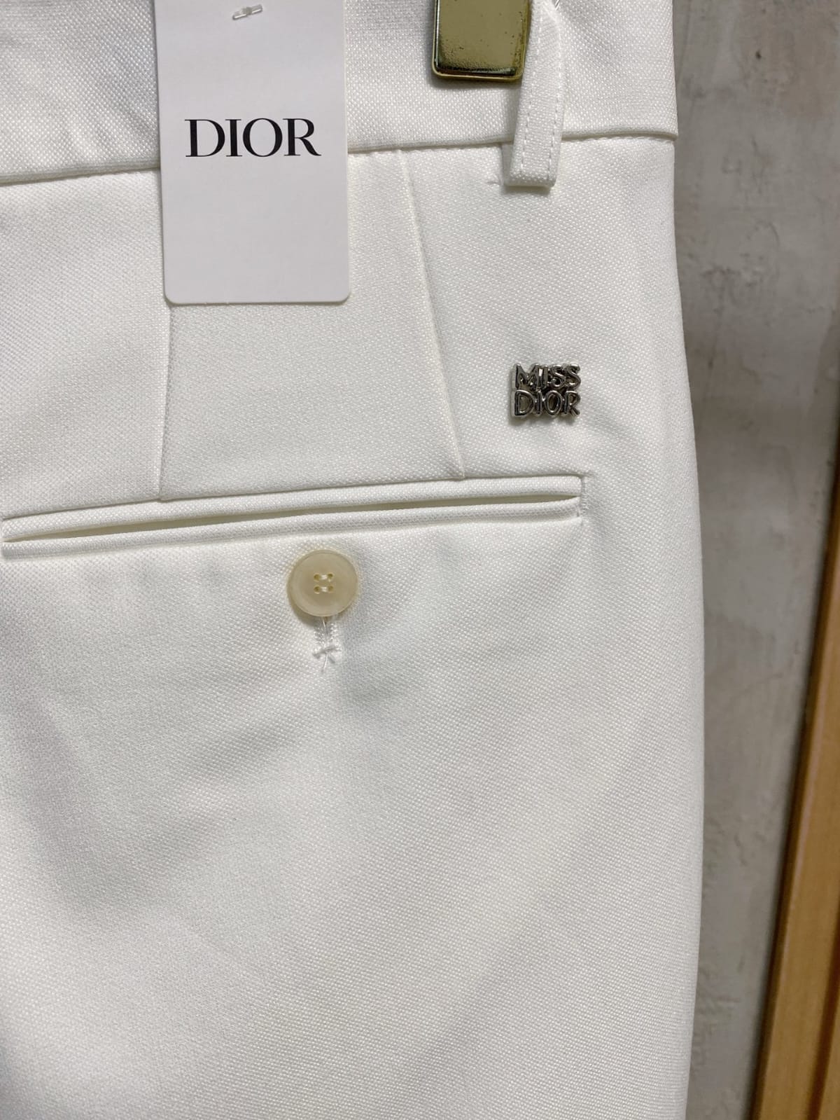 Dior Men's Elegant Regular-Fit White Trousers
