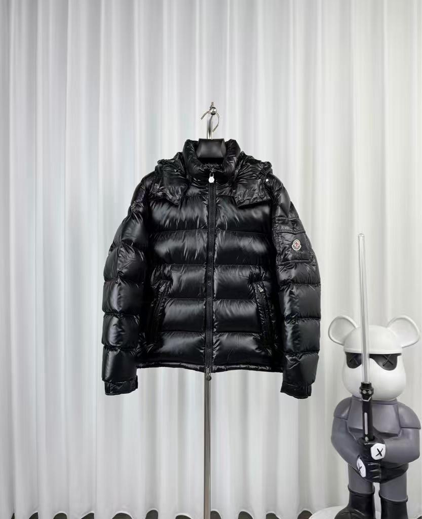 Moncler Men's Black Maya Hooded Short Down Jacket