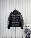 Moncler Men's Black Maya Hooded Short Down Jacket