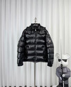 Moncler Men's Black Maya Hooded Short Down Jacket