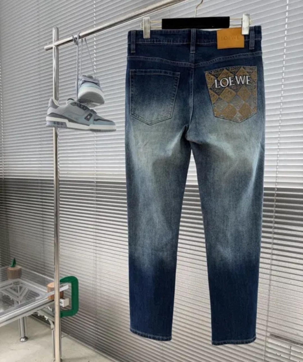 Loewe - Slim Fit Degradé Gradient Wash Jeans in Blue Denim