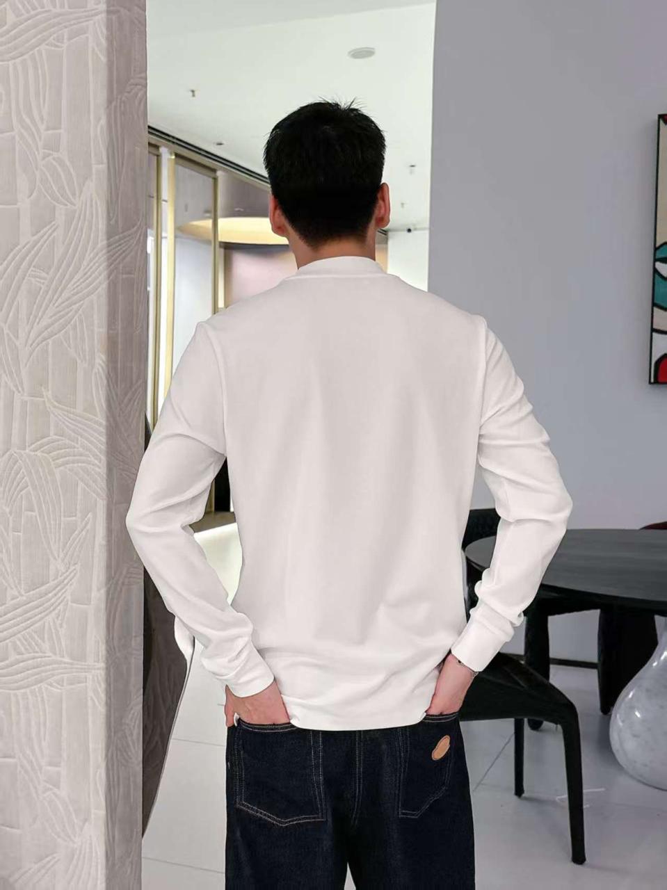 LOEWE Men's Embroidered Logo Crewneck Sweatshirt in White