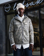 Dior - Men's Oblique Hooded Jacket in Beige and Navy