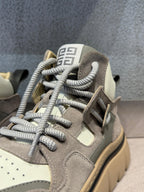 Givenchy - Grey & Beige Suede and Leather High-Top Sneakers with Chunky Sole