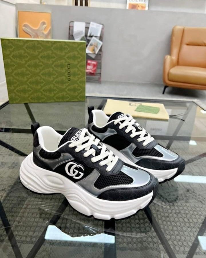 Gucci - Chunky Sneakers - Black & Grey GG Canvas