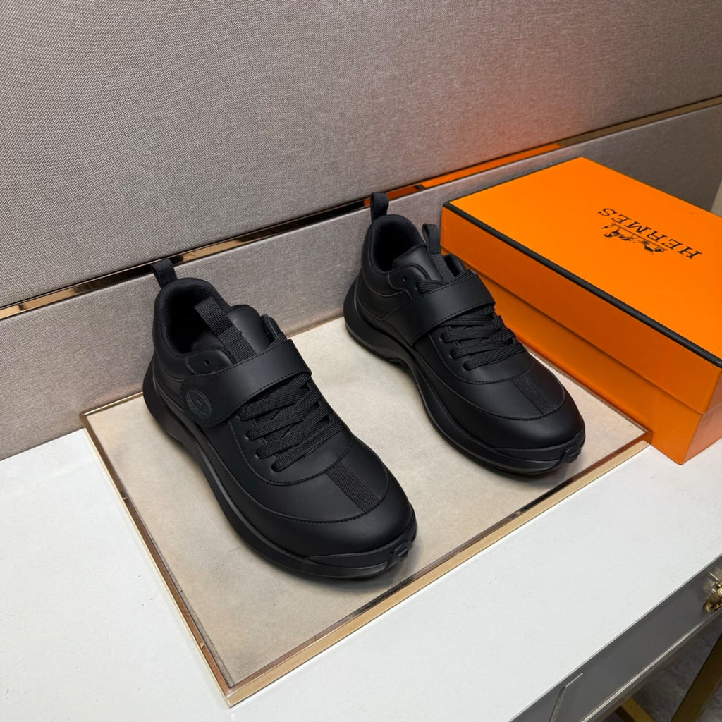 Hermès Loop Sneaker in Black Calfskin