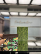 Gucci - GG Camouflage and Brown Leather Card Holder