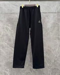 Moncler - Black Patch Sweatpants - Straight Leg Fit
