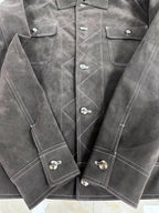 Thom Browne - Contrast Stitch Suede Shirt Jacket - Brown