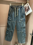 Louis Vuitton - LV Monogram Washed Denim Cargo Jeans – Loose Fit