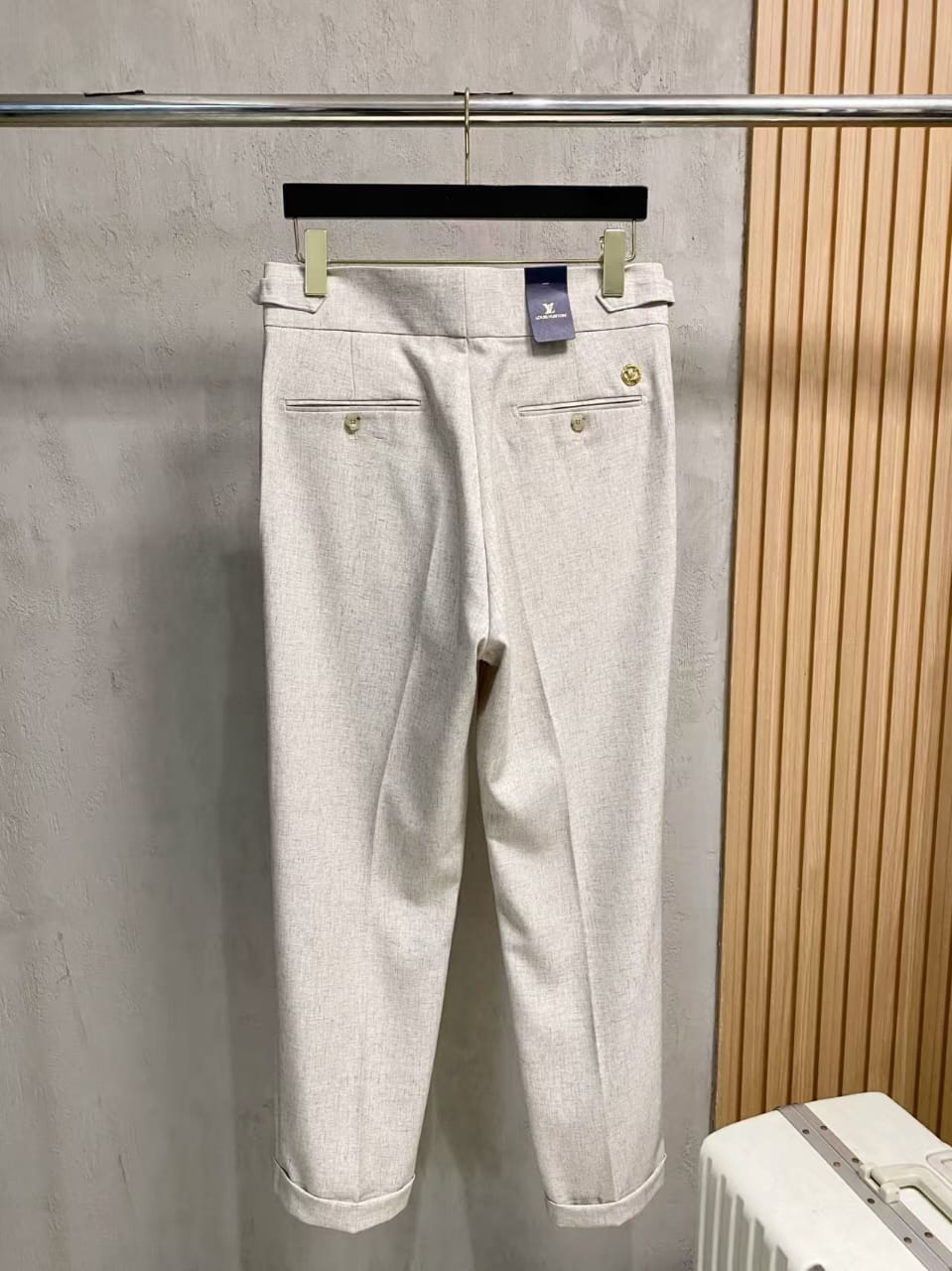 Louis Vuitton -  Pleated Trousers with Extended Waist Tab