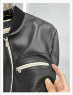Hermès - Men's Textured Leather Bomber Jacket - Black