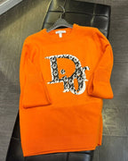Dior - Orange Fine Knit Crewneck Sweater