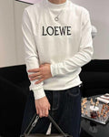 LOEWE Men's Embroidered Logo Crewneck Sweatshirt in White