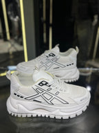 Moncler - White Chunky Sneakers with Graphic Details