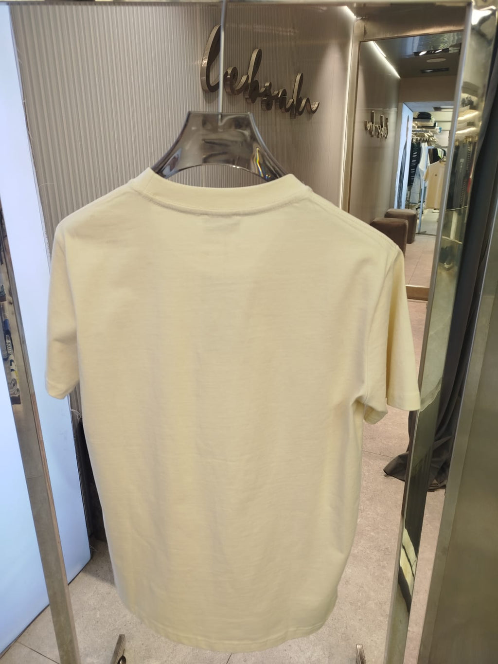 Moncler - Slim Fit Logo Patch T-Shirt in Off-White