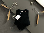 Moncler Men's Black Ribbed Knit Wool Crewneck Sweater