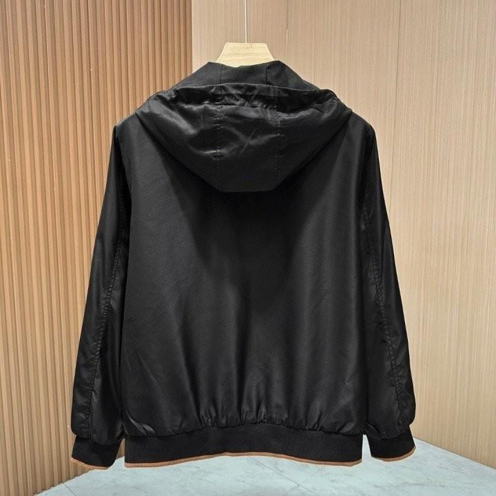 Loro Piana - Black Technical Hooded Bomber Jacket