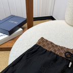 Men's Luxury Monogram Jacquard T-Shirt & Shorts Matching Set – Black