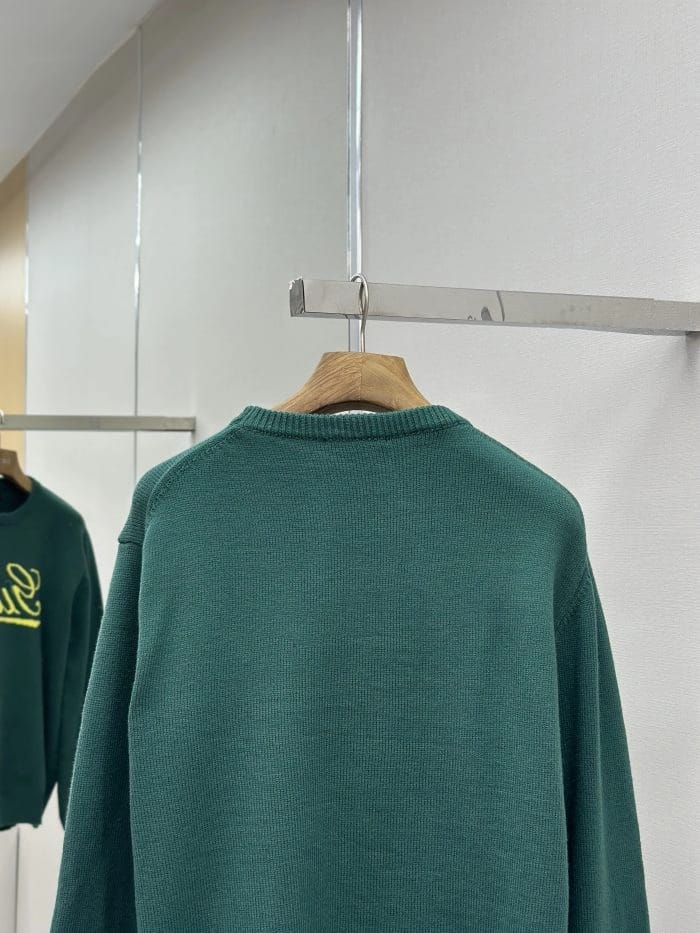 Gucci Knit Wool Sweater with Intarsia in dark green: