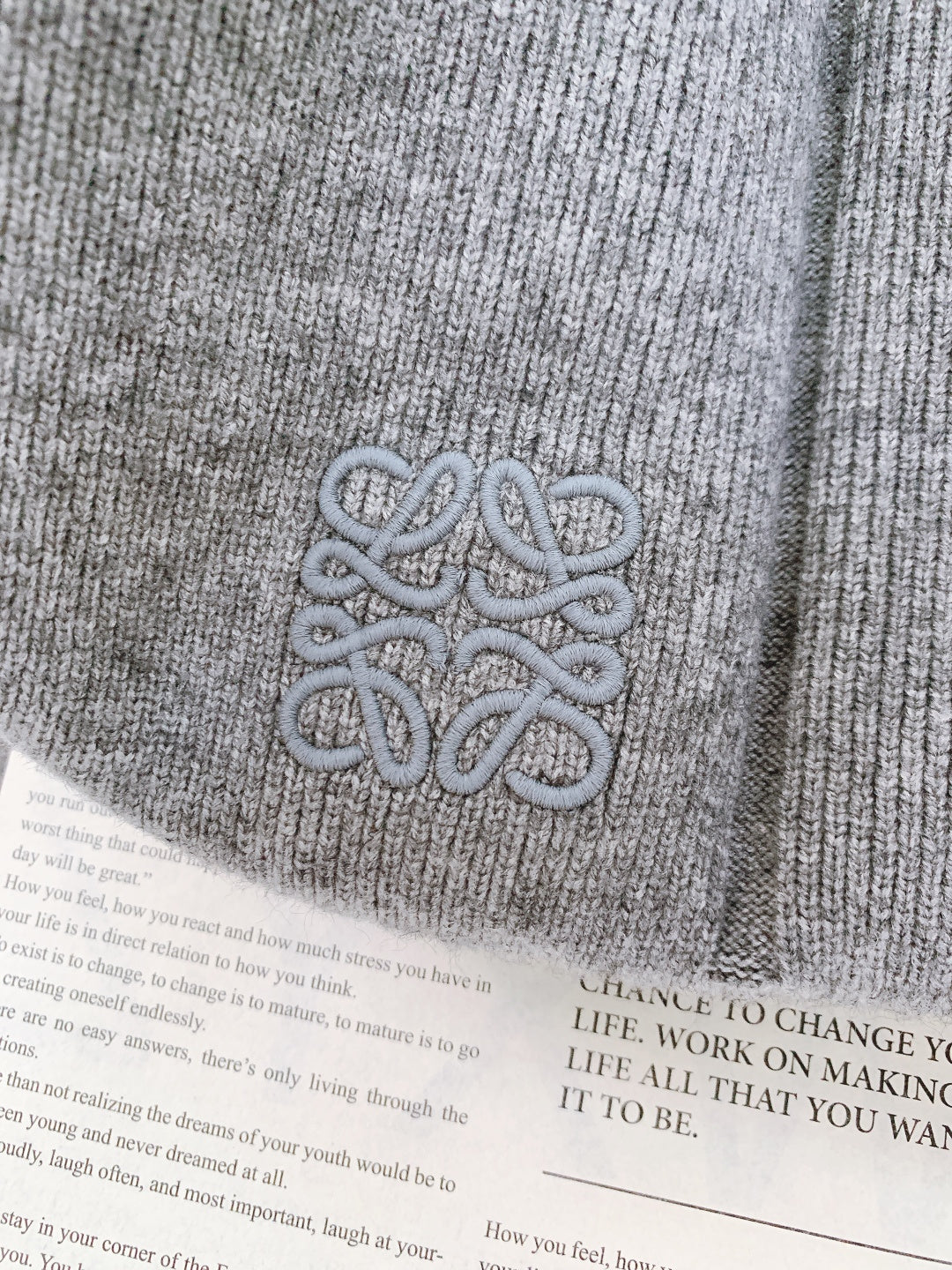 Loewe - Anagram-Embroidered Grey Knitted Zip-Up Hoodie