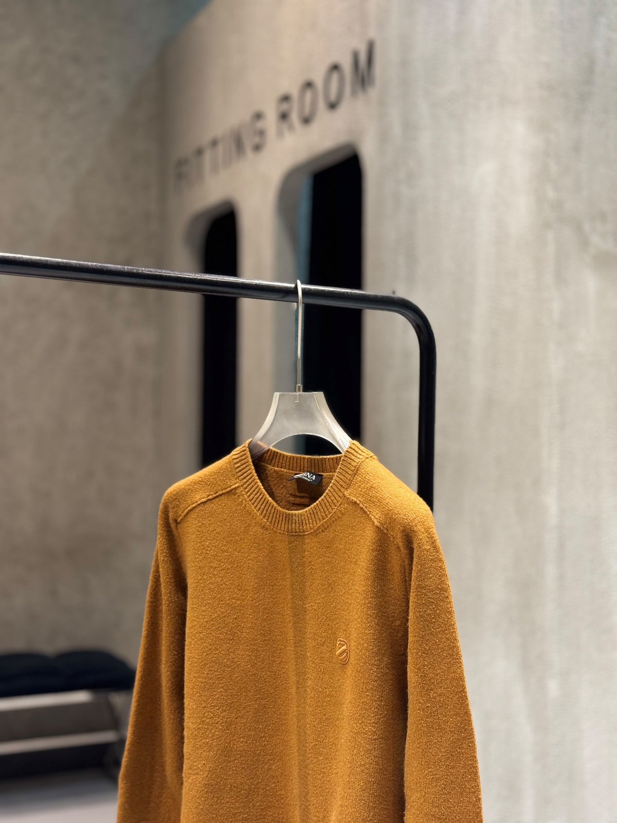 Zegna - Burnt Orange Knit Crewneck Sweater