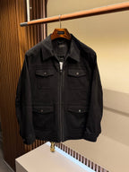 Tom Ford - Black Suede Zip-Up Utility Jacket