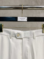 Dior Men's Elegant Regular-Fit White Trousers