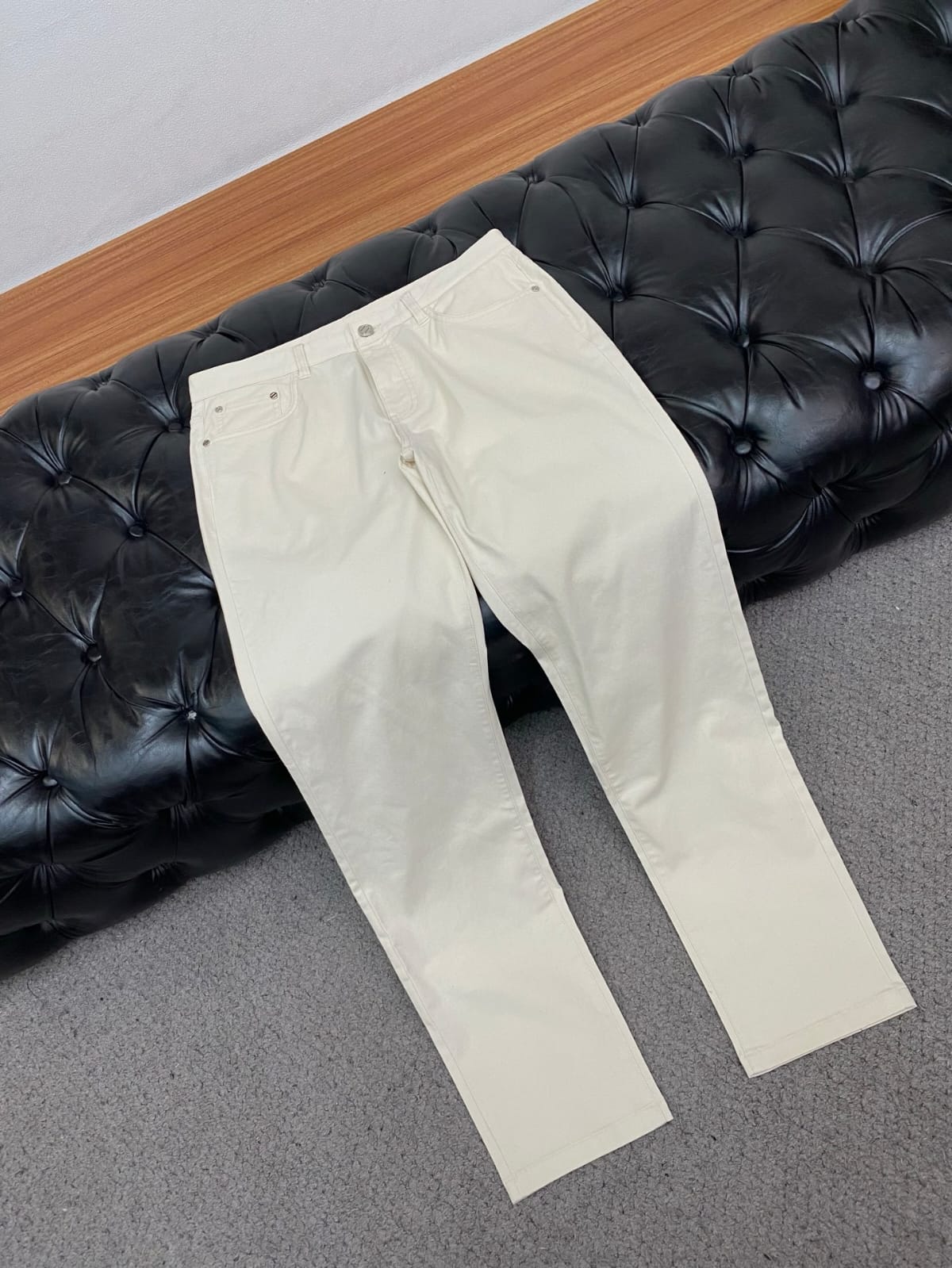 Zegna - Five-Pocket Cotton Twill Trousers - Off-White