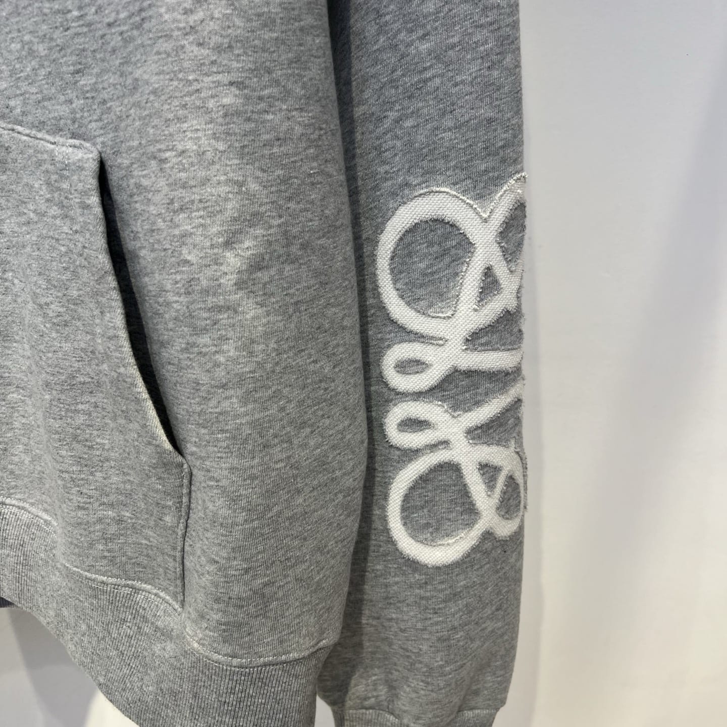Loewe - Grey Anagram Embroidered Hoodie