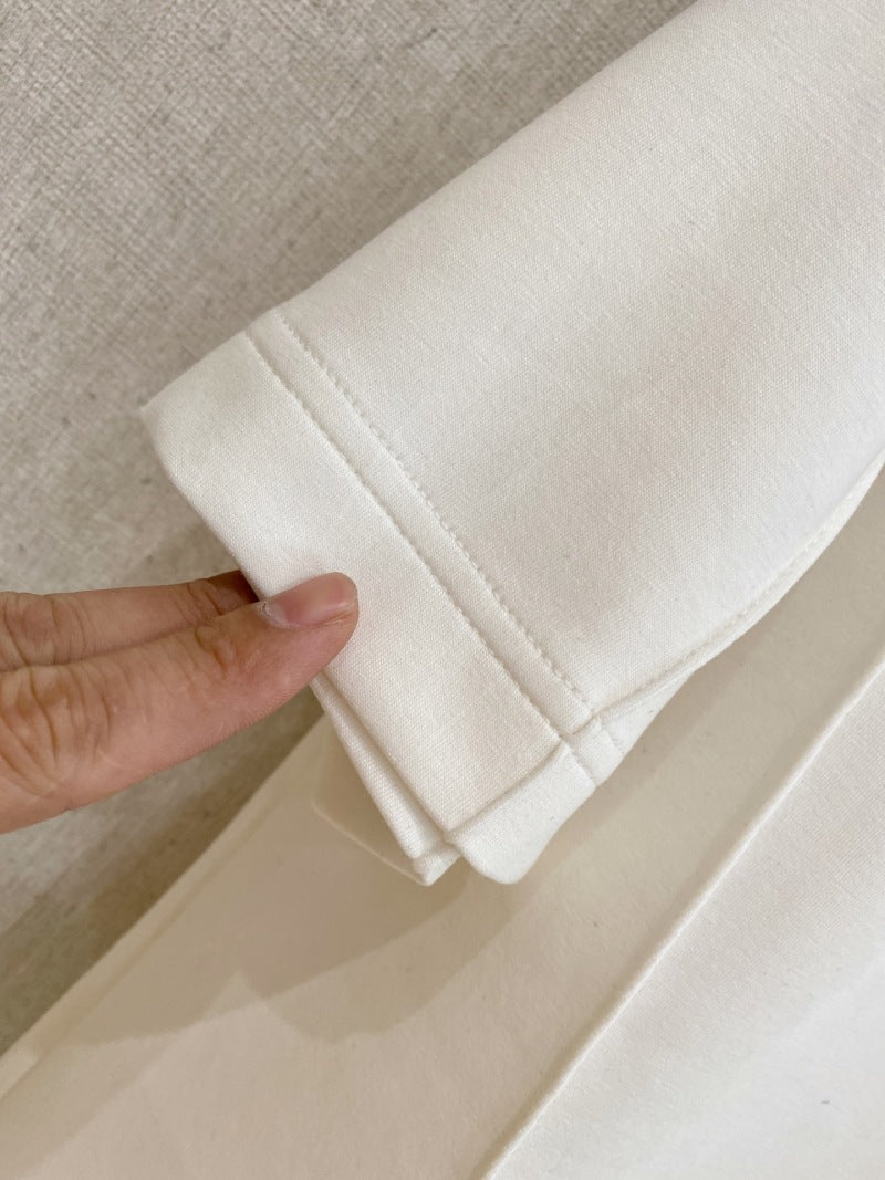 Zegna Luxury Cotton Cream T-Shirt & Shorts Matching