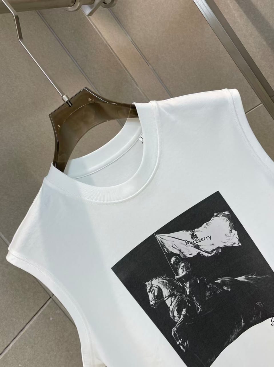 Burberry Equestrian Knight Graphic Sleeveless Top