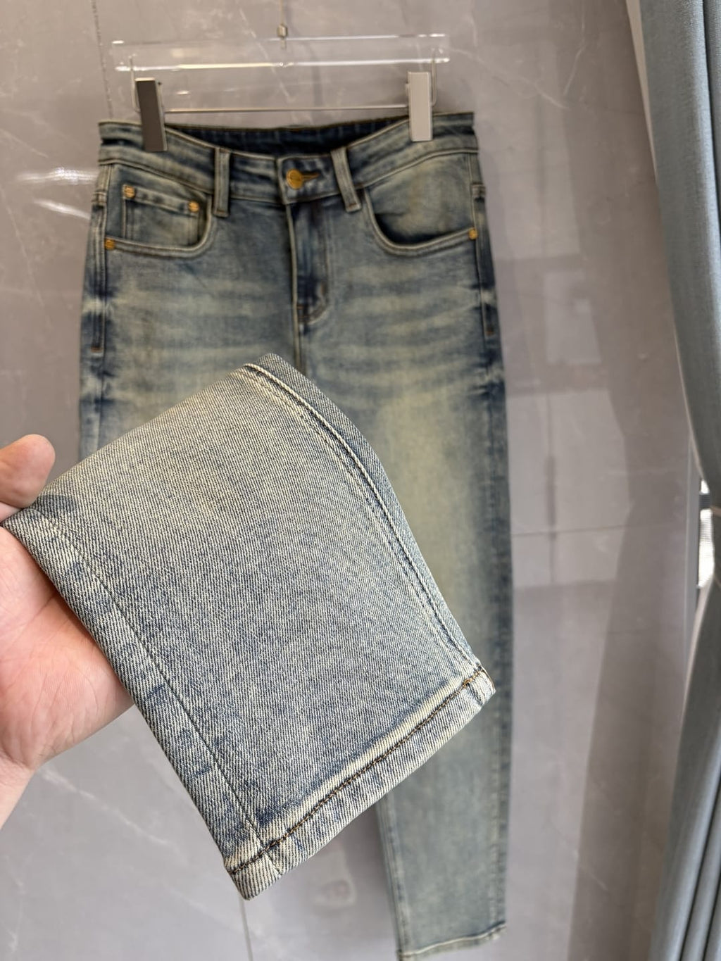 Fendi - Slim-Fit Vintage Wash Jeans with Neon Graphic Pockets
