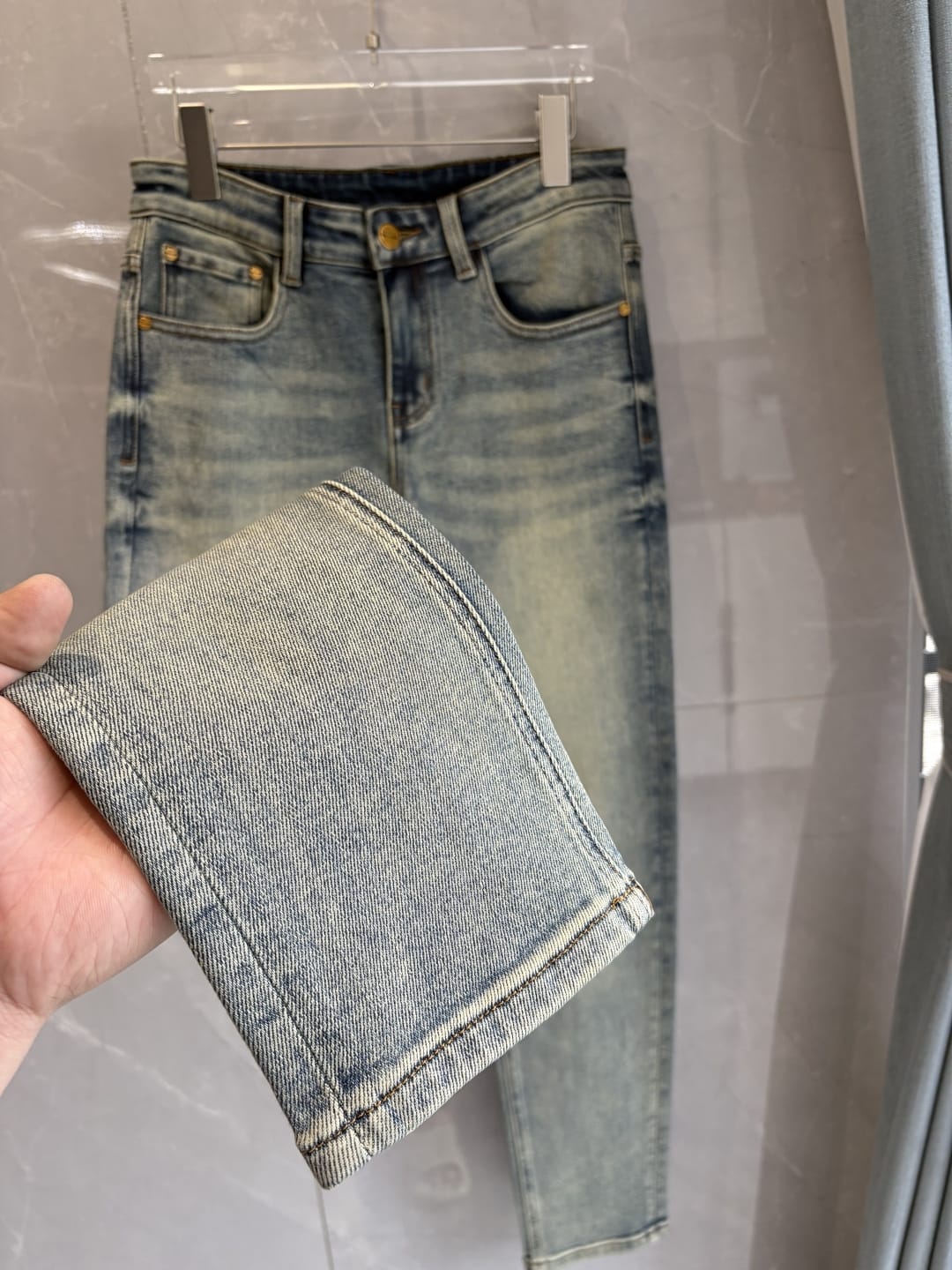 Fendi - Slim-Fit Vintage Wash Jeans with Neon Graphic Pockets