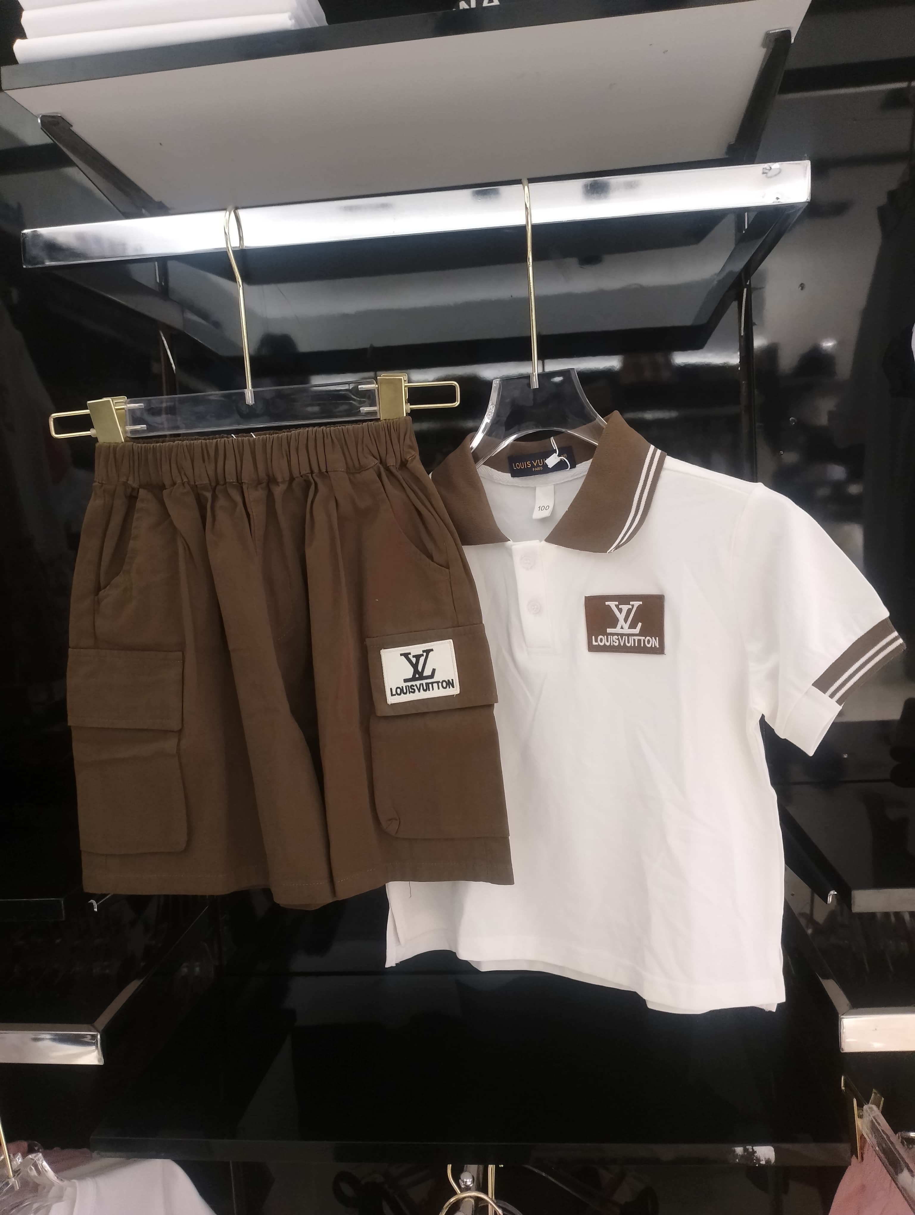 T.shirt LV White & short LV bige