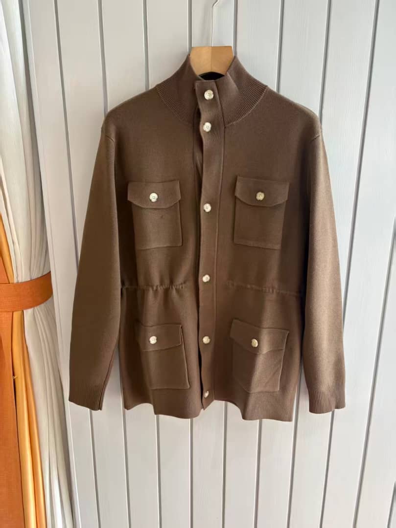 Loro Piana - Cashmere Knit Field Jacket - Warm Brown