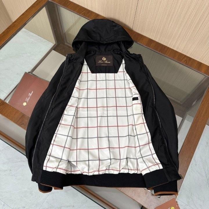 Loro Piana - Black Technical Hooded Bomber Jacket