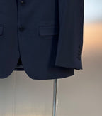 Dolce & Gabbana - Navy Tailored Suit with Gold Embroidered Crest